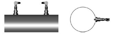插入式超聲波流量計V法定位