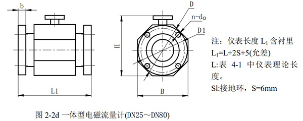 濃水流量計(jì)外形尺寸圖二